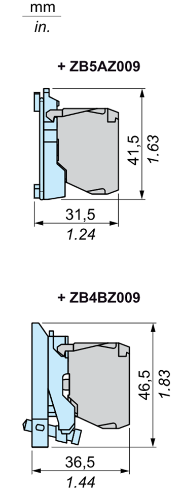 BLOQUE ELEMENTO DE CONTACTO NC ZBE102