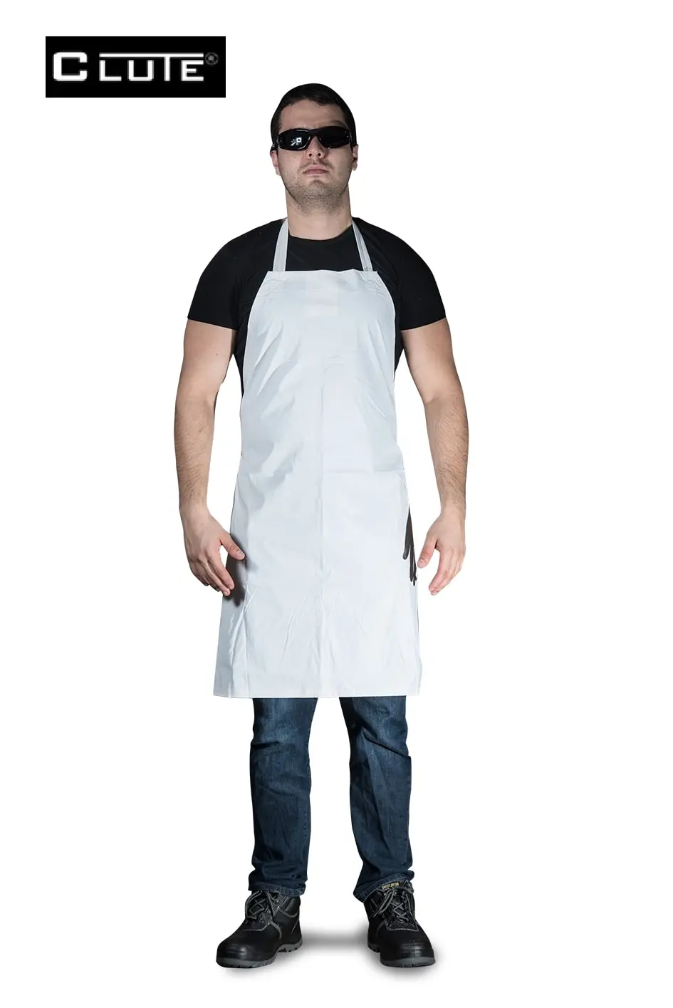 MANDIL PVC BLANCO 120 CM X 70 CM